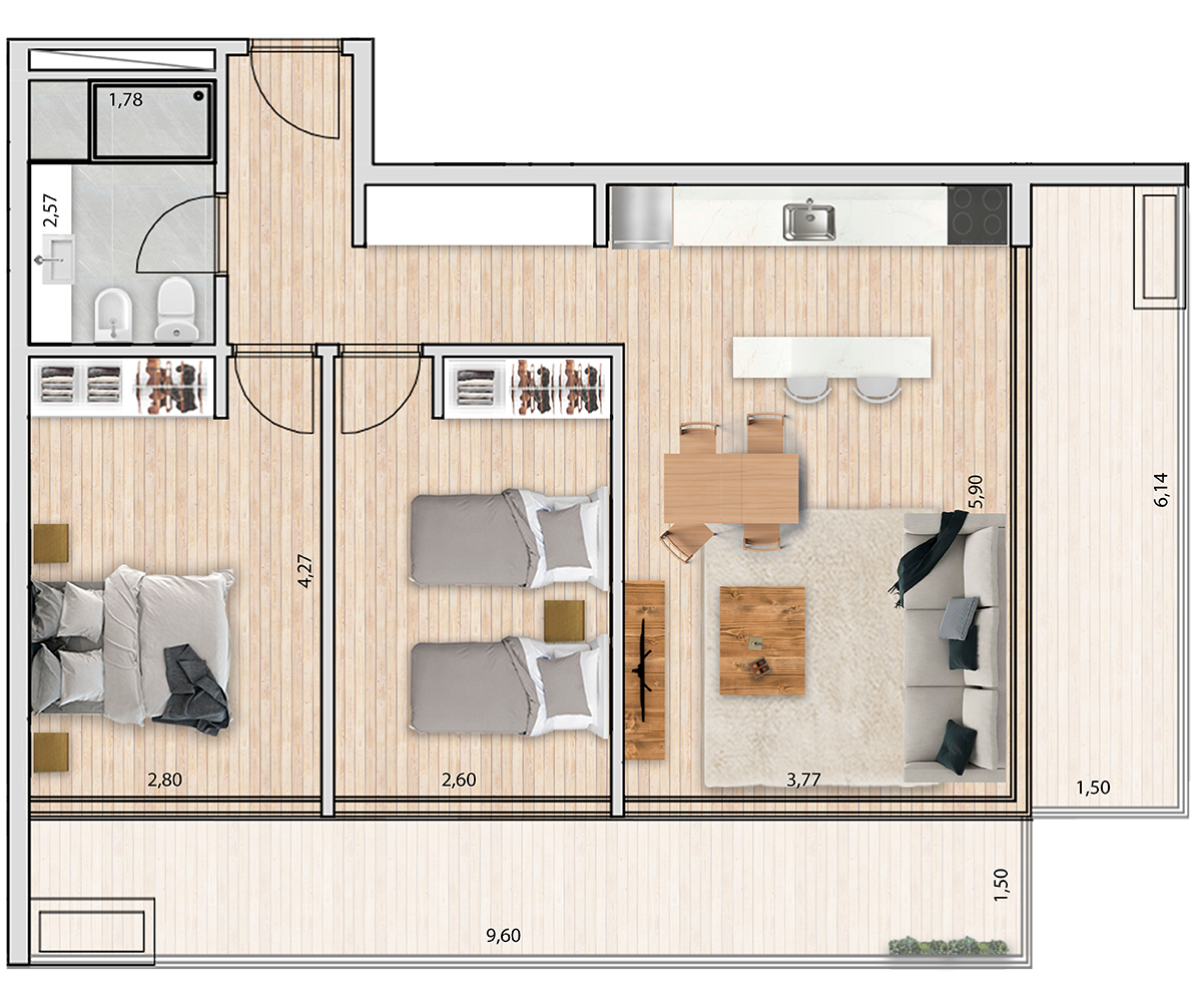 Apartamento 502 - 1902