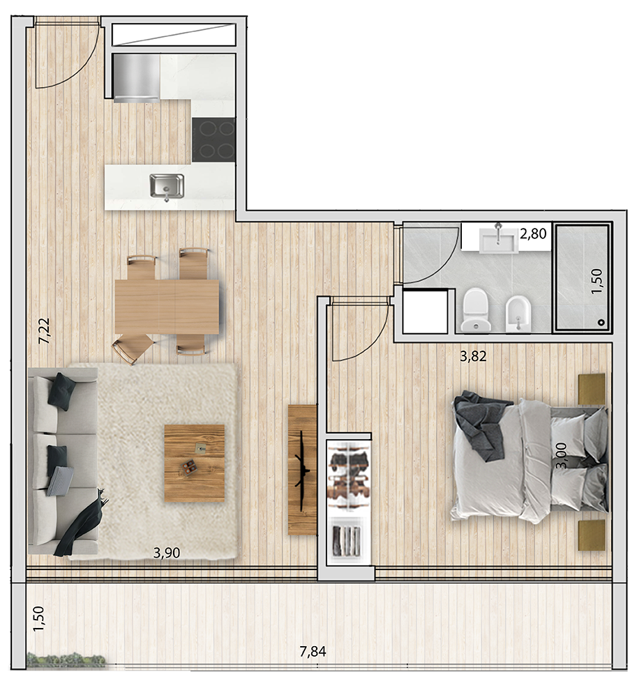 Apartamento 504 - 1904
