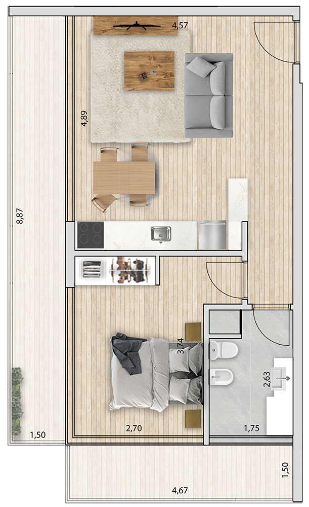 Apartamento 505 - 1905